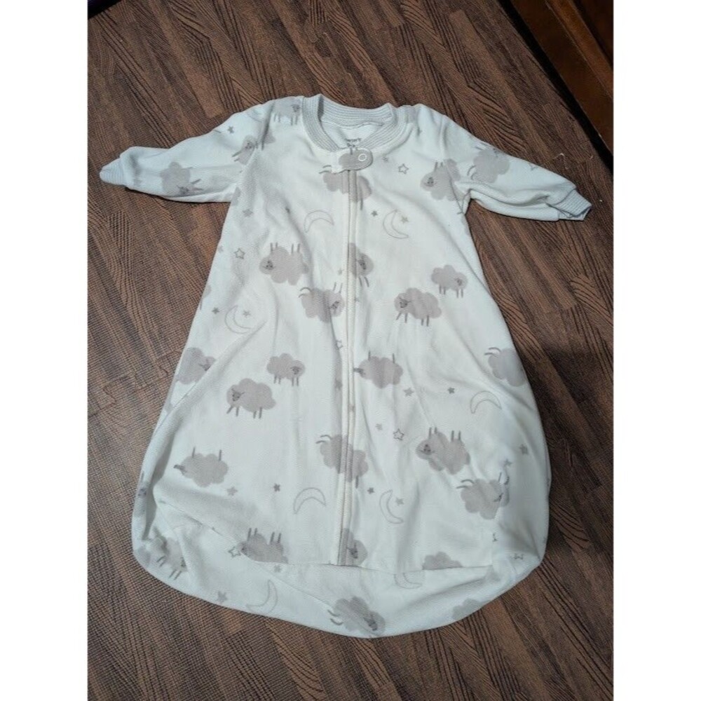 Carter’s 0-3M Fleece Sleep Sack Sheep Wearable Blanket Baby Sleeper Nuetral